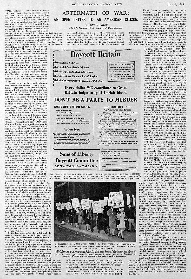 British boycott letter